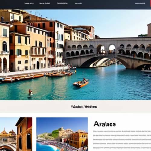 **Intuitive Website Navigation:** A clean, modern website homepage with a clear and easy-to-use navigation menu. Focus on visual clarity and a logical layout, perhaps featuring popular Italian tourist destinations.