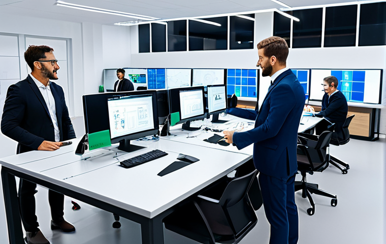 Intelligent Automation in the Workplace**
"A bright, modern office environment with a diverse group of professionals collaborating with advanced robotic arms and holographic displays, showcasing the integration of AI in daily tasks. Everyone is fully clothed in professional attire. The scene emphasizes collaboration, innovation, and efficiency. Safe for work, appropriate content, perfect anatomy, correct proportions, professional, family-friendly, high quality."
**